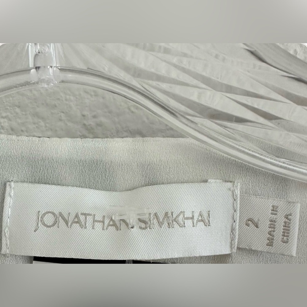 Jonathan Simkhai Priya Swirl Print Waist Cut-Out Dress Size: 2 - Picture 13 of 14